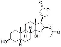 3beta,14,16beta-trihydroxy-5-betacard-20(22)-enolide 16-acetate Structure