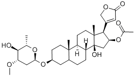 16β-Acetoxy-3β-(2,6-didesoxy-3-O-methyl-L-arabino-hexopyranosyloxy)-14-hydroxycard-20(22)-enolid