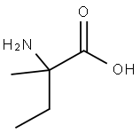 2-アミノ-2-メチルブタン酸 化学構造式