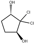 (1S,3S)-2,2-Dichlorocyclopentane-1,3-diol Structure