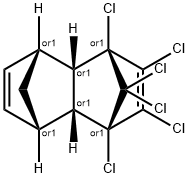 1,2,3,4,10,10-ヘキサクロロ-1,4,4aα,5,8,8aα-ヘキサヒドロ-1α,4α:5α,8α-ジメタノナフタレン 化学構造式