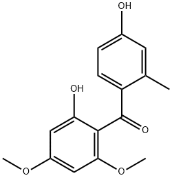 2,4'-Dihydroxy-4,6-dimethoxy-2'-methylbenzophenone Structure