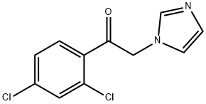 1-(2,4-ジクロロフェニル)-2-(1H-イミダゾール-1-イル)エタノン 化学構造式