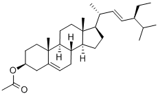 (22E)-スチグマスタ-5,22-ジエン-3β-オールアセタート 化学構造式