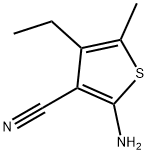 2-氨基-4-乙基-5-甲基-3-氰基噻吩, 4651-92-7, 结构式