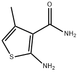 2-アミノ-4-メチル-3-チオフェンカルボアミド 化学構造式