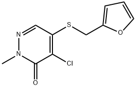 4-CHLORO-5-[(2-FURYLMETHYL)THIO!-2-METHYLPYRIDAZIN-3(2H)-ONE, 97 Struktur