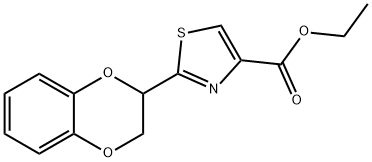2-(2,3-二氢-1,4-苯并二噁因-2-基)-1,3-噻唑-4-羧酸乙酯 结构式