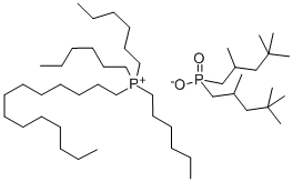 TRIHEXYL(TETRADECYL)PHOSPHONIUM BIS(2,4,4-TRIMETHYLPENTYL)PHOSPHINATE, MIN. 93% CYPHOS® IL 104 化学構造式