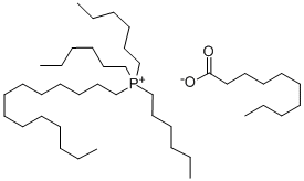 TRIHEXYL(TETRADECYL)PHOSPHONIUM DECANOATE Structure