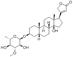 3β-(3-O-メチル-6-デオキシ-α-L-グルコピラノシルオキシ)-14-ヒドロキシ-5β,14β-カルダ-20(22)-エノリド