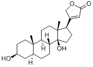 3β,14-ジヒドロキシ-5α-カルダ-20(22)-エノリド 化学構造式