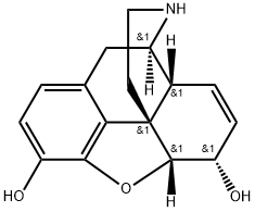 7,8-ジデヒドロ-4,5α-エポキシモルフィナン-3,6α-ジオール 化学構造式
