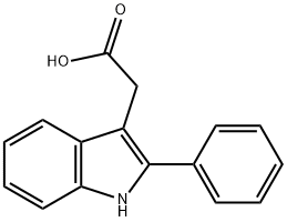 2-フェニル-1H-インドール-3-酢酸 化学構造式