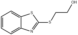 2-[(2-ヒドロキシエチル)チオ]ベンゾチアゾール 化学構造式