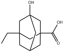 Tricyclo[3.3.1.13,7]decane-1-carboxylic acid, 3-ethyl-5-hydroxy- (9CI) Struktur