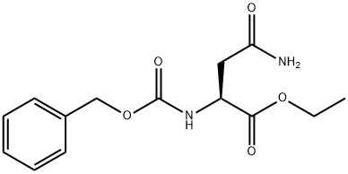 N2-[(ベンジルオキシ)カルボニル]-L-アスパラギンエチル 化学構造式