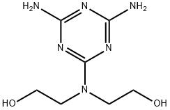 2-[(4,6-diamino-1,3,5-triazin-2-yl)-(2-hydroxyethyl)amino]ethanol Structure