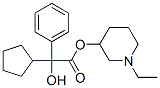 フェニルシクロペンチルグリコール酸1-エチル-3-ピペリジニル 化学構造式