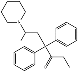 4,4-ジフェニル-6-ピペリジノヘプタン-3-オン 化学構造式