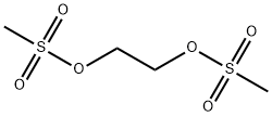 エタン-1,2-ジオールビス(メタンスルホナート) 化学構造式