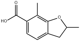 2,7-Dimethyl-2,3-dihydrobenzofuran-6-carboxylic acid 化学構造式