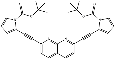 2,7-BIS-(1-TERT-BUTOXYCARBONYLPYRROL-2-YL)ETHYNYL-1,8-NAPHTHRIDINE Structure