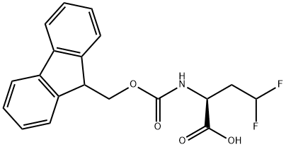 (S)-2-(9H-芴-9-基甲氧基酰胺基)4,4-二氟丁酸, 467442-21-3, 结构式