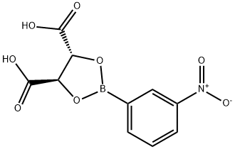 L-TarB-NO2,  2-(3-Nitrophenyl)-1,3,2-dioxaborolane-4R,5R-dicarboxylic  acid Struktur