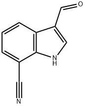 3-formyl-1H-indole-7-carbonitrile Struktur