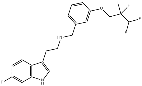 1H-Indole-3-ethanaMine, 6-fluoro-N-[[3-(2,2,3,3-tetrafluoropropoxy)phenyl]Methyl]- Structure