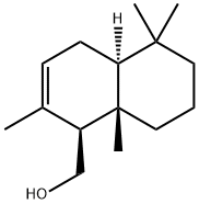 (1S)-1,4,4aα,5,6,7,8,8a-オクタヒドロ-2,5,5,8aβ-テトラメチル-1-ナフタレンメタノール 化学構造式