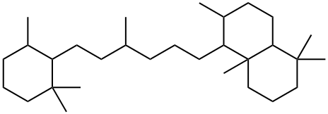 Decahydro-1,1,4a,6-tetramethyl-5-[4-methyl-6-(2,2,6-trimethylcyclohexyl)hexyl]naphthalene Structure