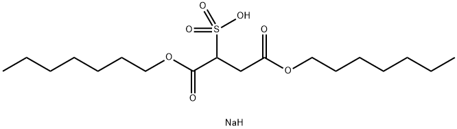 sodium 1,4-diheptyl sulphonatosuccinate Structure