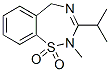 2,5-Dihydro-3-isopropyl-2-methyl-1,2,4-benzothiadiazepine 1,1-dioxide Structure