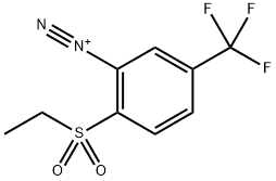 2-(エチルスルホニル)-5-(トリフルオロメチル)ベンゼンジアゾニウム 化学構造式