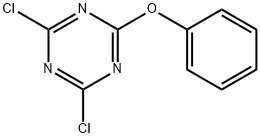 2,4-ジクロロ-6-フェノキシ-1,3,5-トリアジン 化学構造式