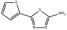 2-アミノ-5-(2-チエニル)-1,3,4-チアジアゾール 化学構造式
