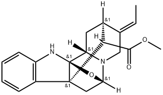 2α,5α-Epoxy-1,2-dihydroakuammilan-17-oic acid methyl ester Struktur