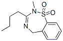 3-Butyl-2,5-dihydro-2-methyl-1,2,4-benzothiadiazepine 1,1-dioxide Structure