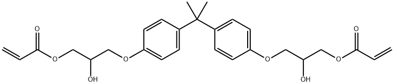 1,1’-异亚丙基双(对亚苯氧基)二-2-丙醇二丙烯酚酯 结构式