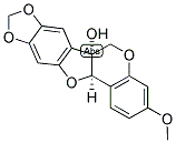 (6aR)-3-メトキシ-6H-[1,3]ジオキソロ[5,6]ベンゾフロ[3,2-c][1]ベンゾピラン-6aβ(12aβH)-オール 化学構造式
