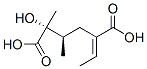 (2R,3R,E)-5-Ethylidene-2-hydroxy-2,3-dimethylhexanedioic acid Structure