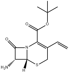 7-AMino-3-vinyl-3-cepheM-4-carboxylic Acid tert-Butyl Ester 结构式