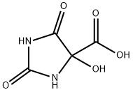 4-ヒドロキシ-2,5-ジオキソイミダゾリジン-4-カルボン酸 化学構造式