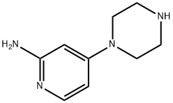 4-ピペラジン-1-イルピリジン-2-アミン 化学構造式