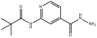 2-叔丁酰胺基吡啶-4-甲酰肼,470463-39-9,结构式