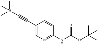 (5-トリメチルシラニルエチニル-ピリジン-2-イル)-カルバミン酸 TERT-ブチル エステル 化学構造式