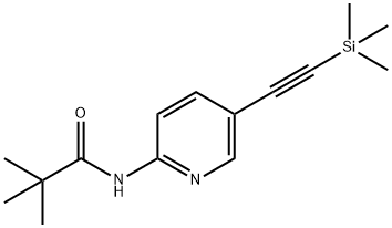 2,2-DIMETHYL-N-(5-TRIMETHYLSILANYLETHYNYL-PYRIDIN-2-YL)-PROPIONAMIDE Struktur