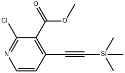 2-CHLORO-4-TRIMETHYLSILANYLETHYNYL-NICOTINIC ACID METHYL ESTER Structure
